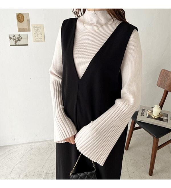 GeeRA（ジーラ）の「楽ちん！ストレッチ前後２ＷＡＹジャンパースカート（ジャンパースカート）」｜詳細画像