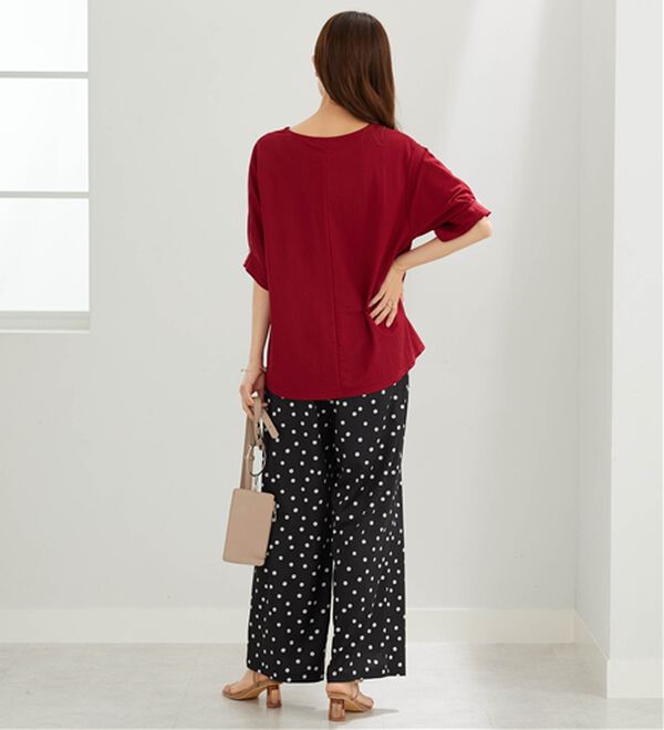 BELLUNA（ベルーナ）の「【接触冷感】涼感素材袖パールデザインプルオーバー（カットソー）」｜詳細画像