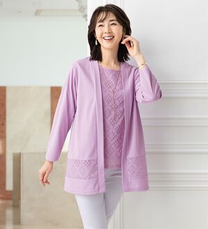 ルフラン（ルフラン）の「上品レース使いアンサンブル（アンサンブル）」｜ライラック