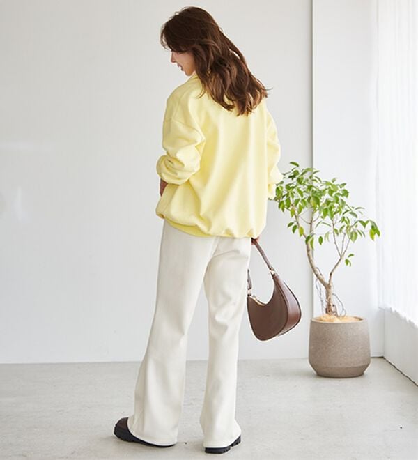 RANAN（ラナン）の「あったか裏ベロアニットコールフレアパンツ（フルレングスパンツ）」｜詳細画像