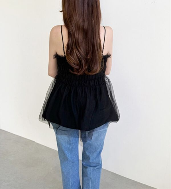 GeeRA（ジーラ）の「ラメニットペプラムキャミソール（タンクトップ・キャミソール）」｜詳細画像