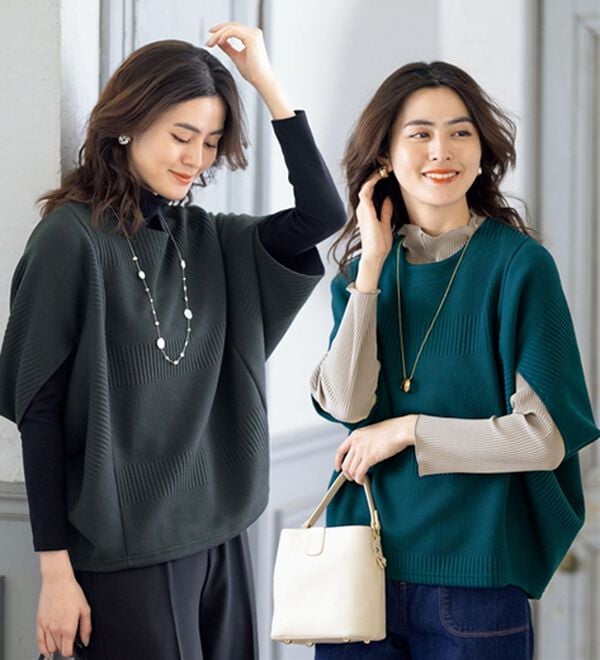 ルフラン（ルフラン）の「【２色組】本気の体型カバー！ジャカードベスト（ベスト）」｜2色組