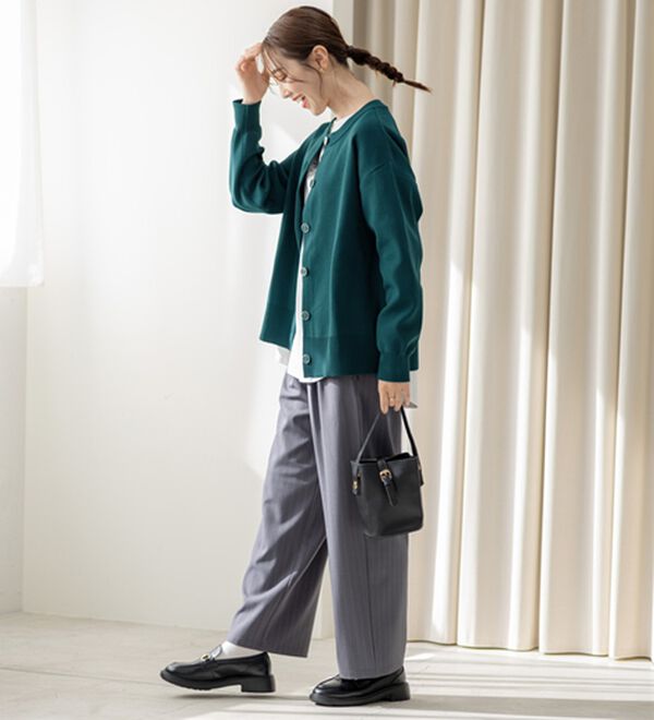 BELLUNA（ベルーナ）の「《快適Ｌａｂ．》洗える！軽い！配色使いニットカーディガン（ニットカーディガン）」｜詳細画像