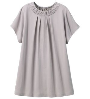 ルフラン（ルフラン）の「涼しくてブラウス見え！プルオーバー（カットソー）」｜フレンチ袖 ペールグレー