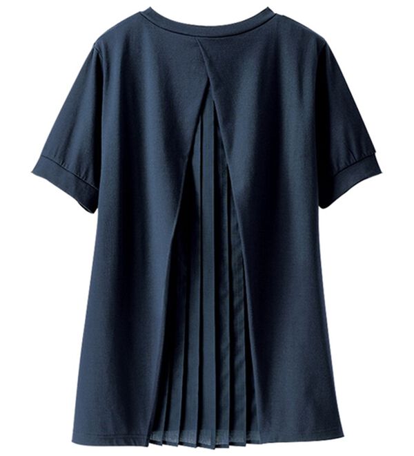 BELLUNA（ベルーナ）の「バックプリーツデザインチュニック（チュニック）」｜ネイビー