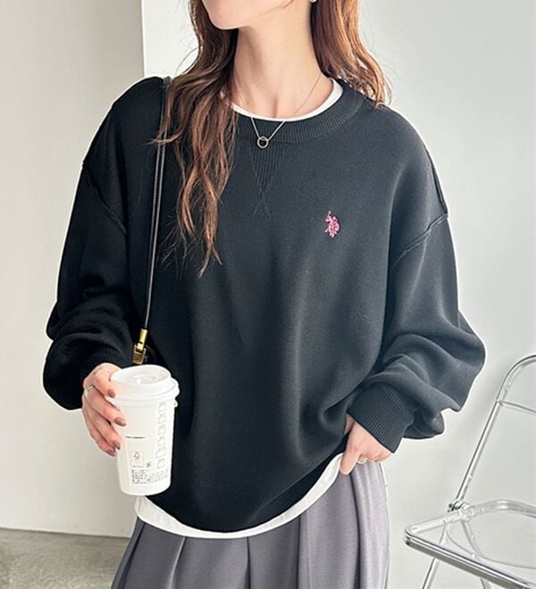 GeeRA（ジーラ）の「【U.S. POLO ASSN.】スウェットライクニット（ニット・セーター）」｜詳細画像