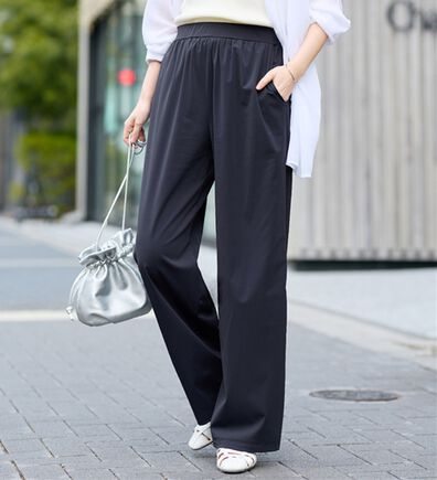 Viola e Viola（ヴィオラ エ ヴィオラ）の「さらテロ楽ちんストレートパンツ【選べる丈】（フルレングスパンツ）」