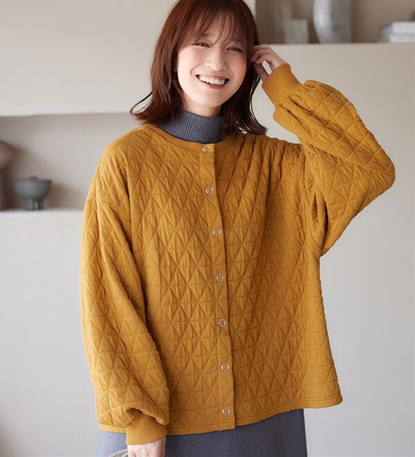 Viola e Viola（ヴィオラ エ ヴィオラ）の「ふかふか三角キルトカーデ（その他カーディガン）」｜詳細画像