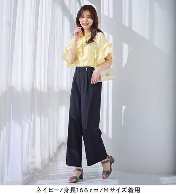 alotta（アロッタ）の「風が通り抜ける！サッカーマリンワイドパンツ（ワイドパンツ・ガウチョ）」｜詳細画像