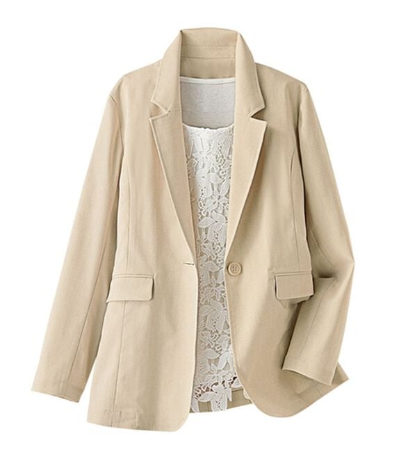 BELLUNA（ベルーナ）の「カジュアルコーデにきちんと感を！テーラードジャケット（テーラードジャケット）」｜詳細画像