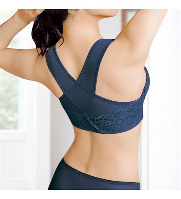 LAVIENNE（ラヴィエンヌ）の「スキッと美姿勢シリーズ　フロントホックブラ・ショーツ（別売）（ブラジャー）」｜詳細画像