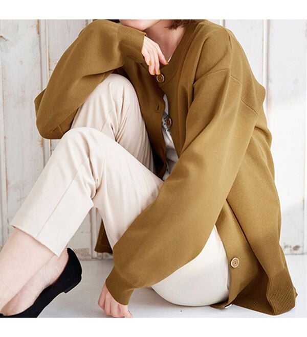 BELLUNA（ベルーナ）の「洗える！軽い！配色使いニットカーディガン（ニットカーディガン）」｜詳細画像