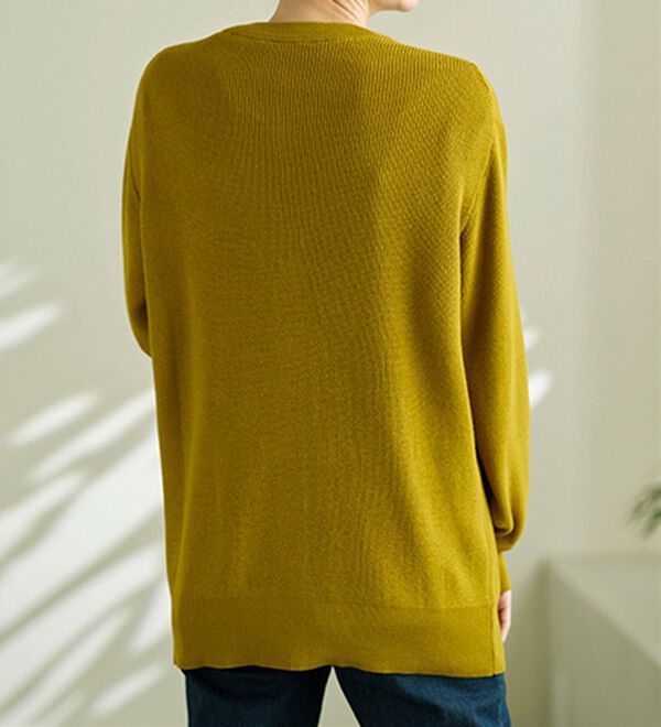 BELLUNA（ベルーナ）の「ハピネスコットン１００％あぜ編カーディガン（ニットカーディガン）」｜詳細画像