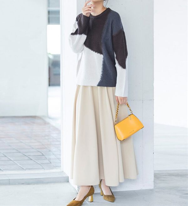 RANAN（ラナン）の「カラーブロッキングニットプルオーバー（ニット・セーター）」｜詳細画像