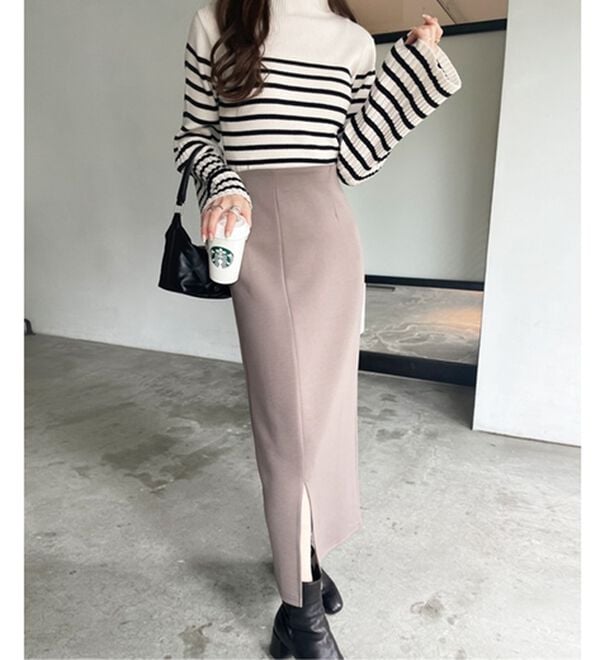 GeeRA（ジーラ）の「楽ちん！滑らか美ラインダンボールナロースカート（ロングスカート）」｜詳細画像