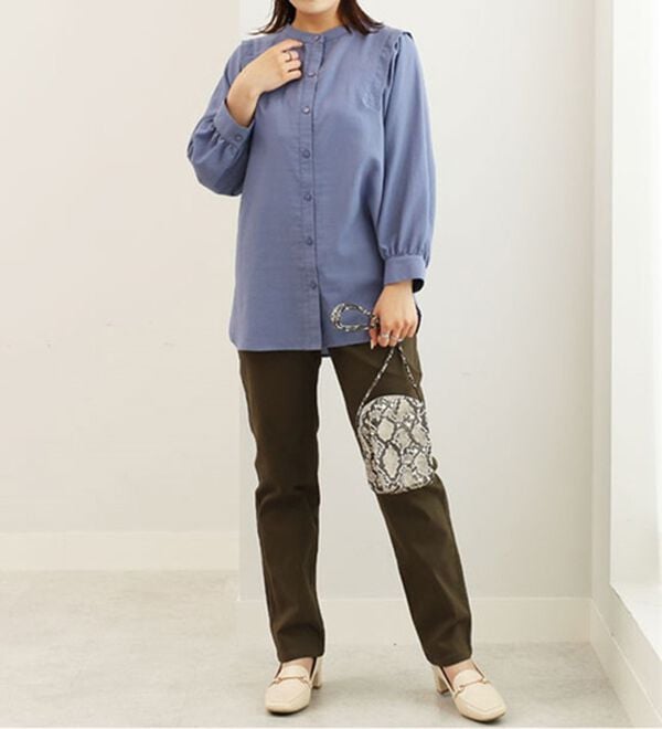 BELLUNA（ベルーナ）の「ビンテージ素材肩タックブラウス（ブラウス）」｜詳細画像