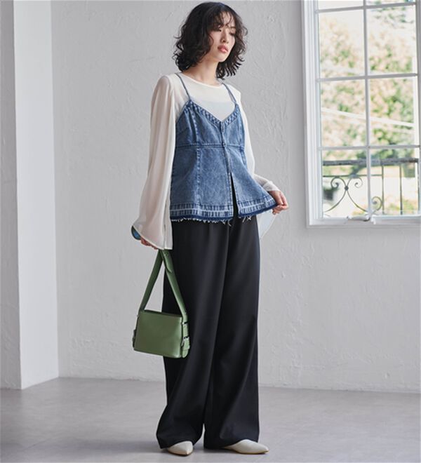 RANAN（ラナン）の「デニム素材キャミビスチェ（タンクトップ・キャミソール）」｜詳細画像