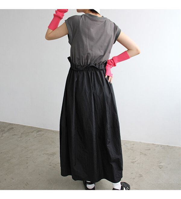 GeeRA（ジーラ）の「ウエストドロストドッキングワンピース（ドッキングワンピース）」｜詳細画像