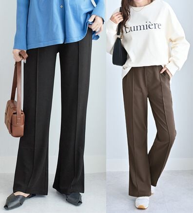 alotta（アロッタ）の「カットジョーゼットフレアパンツ（フルレングスパンツ）」