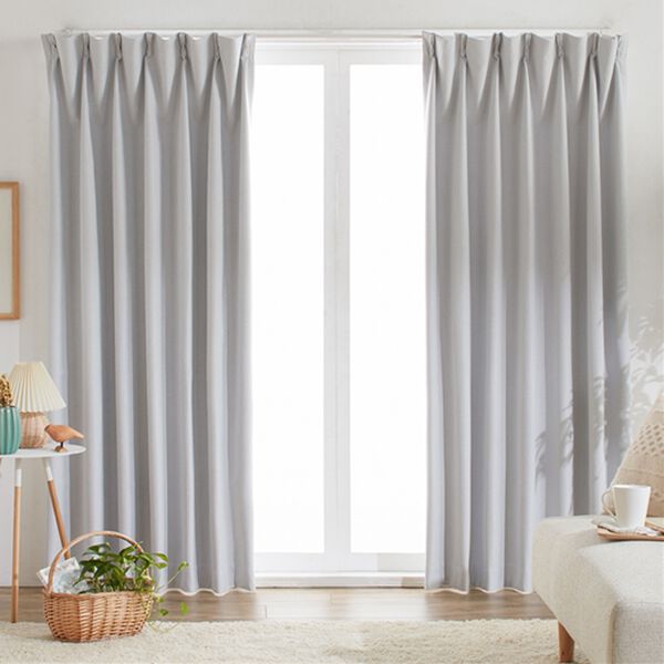iellio（イエリオ）の「１００％遮光・断熱保温・防音・天然素材風カーテン（ドレープカーテン）」｜アイスグレー