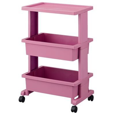 iellio（イエリオ）の「日本製リセ　テーブルワゴン３段＜キッチンワゴン・バスケットトローリー・ラック＞（リビング用品）」