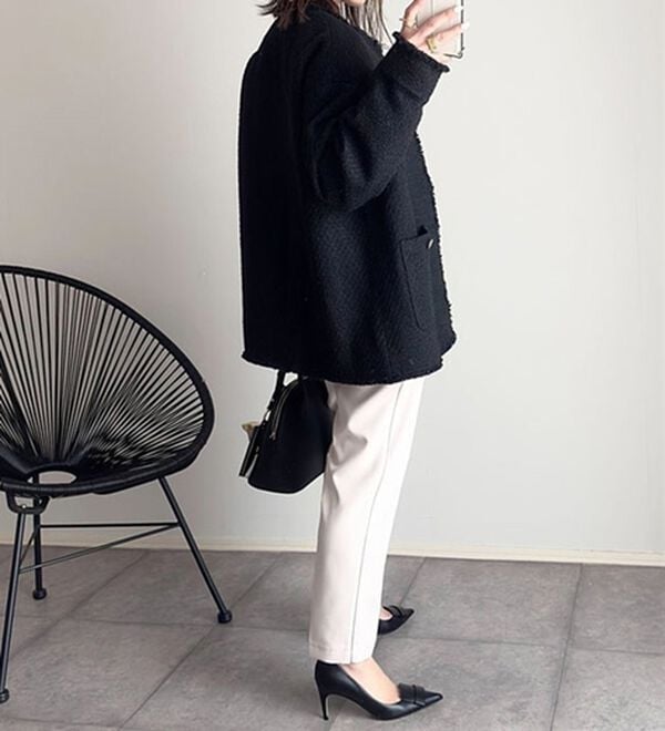 BELLUNA（ベルーナ）の「ツイードノーカラージャケット（ノーカラージャケット）」｜詳細画像