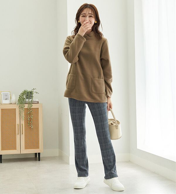 BELLUNA（ベルーナ）の「まるではく毛布！静電防止付裏ファーイージーパンツ（フルレングスパンツ）」｜詳細画像