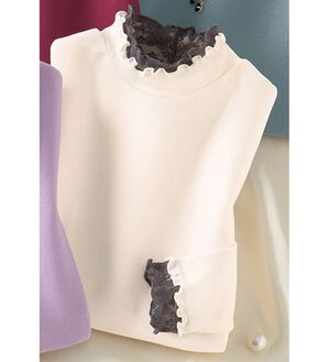 「配色フリルレースの上品インナー（肌着・インナーウェア）」｜シルクベージュ