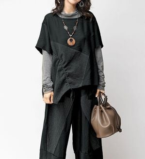 BELLUNA（ベルーナ）の「ストライプ切替デザインセットアップ（セットアップ）」｜詳細画像