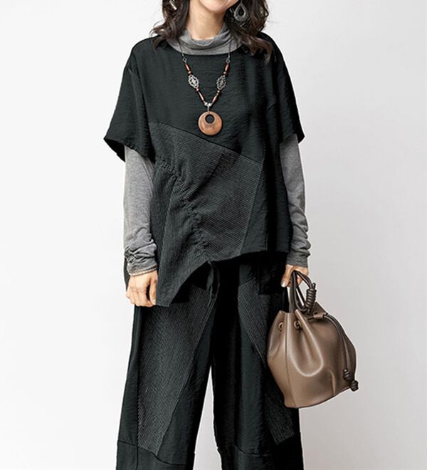 BELLUNA（ベルーナ）の「ストライプ切替デザインセットアップ（セットアップ）」｜詳細画像