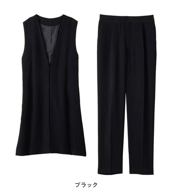 Viola e Viola（ヴィオラ エ ヴィオラ）の「美ラインを叶える！ロングベストセットアップ（パンツスーツ）」｜詳細画像