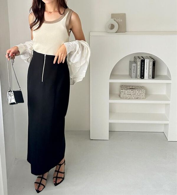 GeeRA（ジーラ）の「２ＷＡＹ配色ニットタンクトップ（ニット・セーター）」｜詳細画像