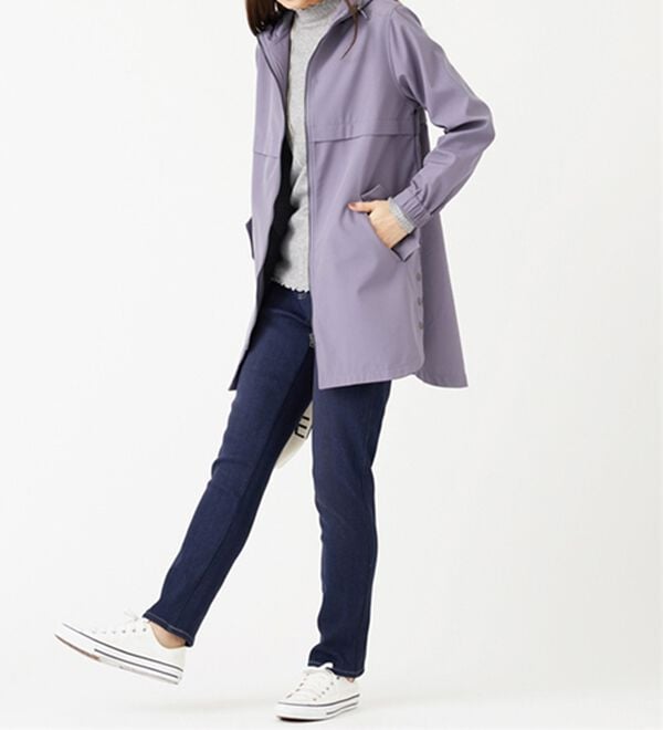 BELLUNA（ベルーナ）の「はっ水加工ボンディング素材ロング丈パーカー（ハーフコート）」｜詳細画像