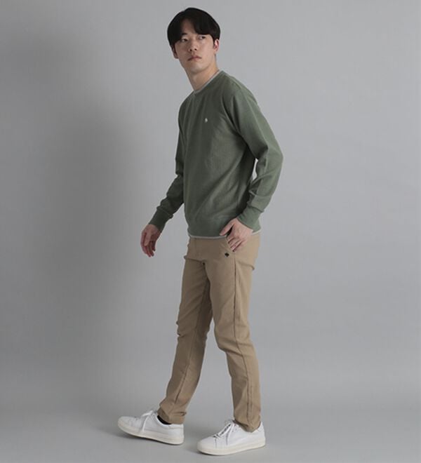 「【２本組】＜ポロ・ビーシーエス＞紳士の１６０％ストレッチチノパンツ（メンズフルレングスパンツ）」｜詳細画像