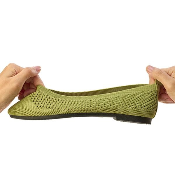 「洗える！軽っとふんわりニットシューズ（フラットシューズ）」｜詳細画像