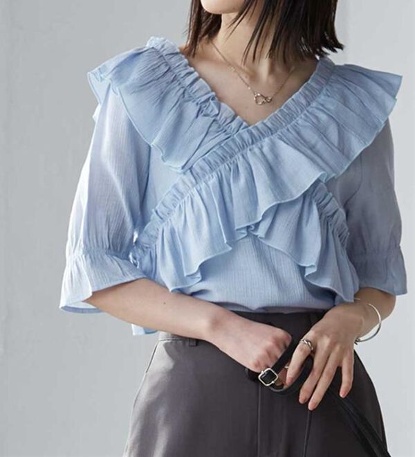 RANAN（ラナン）の「オフショルフリルブラウス（ブラウス）」｜詳細画像