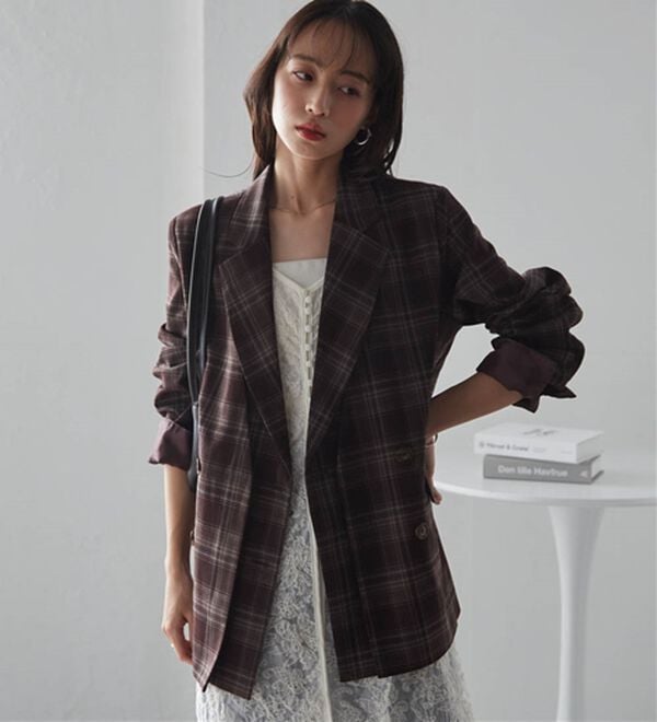 RANAN（ラナン）の「レイヤードデザインダブルジャケット（テーラードジャケット）」｜詳細画像