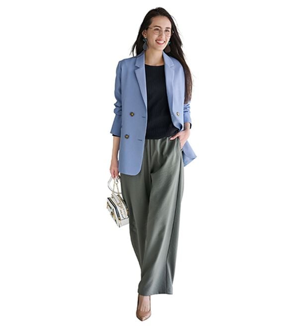 RANAN（ラナン）の「ウエストシャーリングギャザーパンツ（ワイドパンツ・ガウチョ）」｜詳細画像