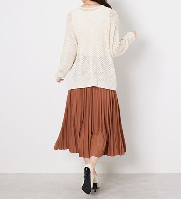 BELLUNA（ベルーナ）の「洗っても形が崩れにくい！プリーツスカート（ロングスカート）」｜詳細画像