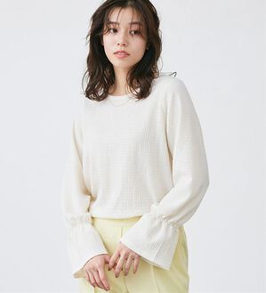 Pierrot（ピエロ）の「デザインが選べるジャカードカットソー（カットソー）」｜アイボリー