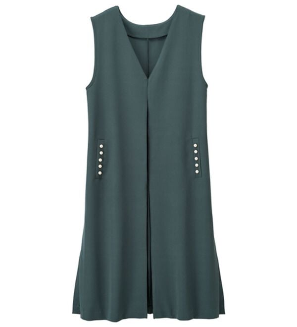 RANAN（ラナン）の「【セットアップ対応】パール調ビジュー付ロングジレ（ジレ）」｜詳細画像