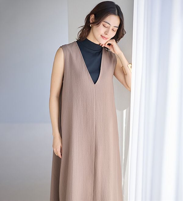 LAVIENNE（ラヴィエンヌ）の「【医師オススメ】ＵＶカット綿１００％スリーブレスハイネックプルオーバー＜カラフルコットン＞（肌着・インナーウェア）」｜詳細画像