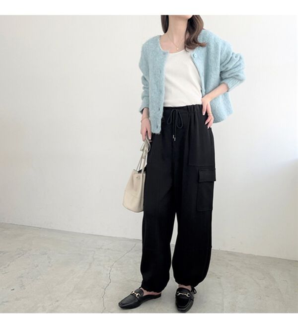 GeeRA（ジーラ）の「やわらか素材カーゴパンツ（フルレングスパンツ）」｜詳細画像