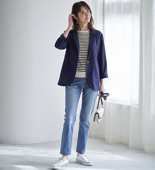 BELLUNA（ベルーナ）の「涼しげサッカー素材ウォッシャブルサマージャケット（その他ジャケット）」｜詳細画像