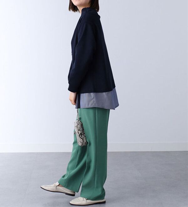 BELLUNA（ベルーナ）の「ワイドネックデザインシャツ切替チュニック（チュニック）」｜詳細画像