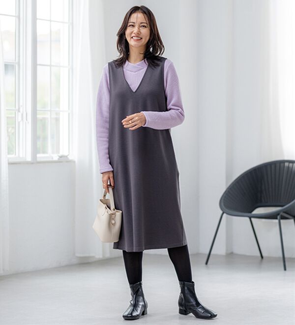 BELLUNA（ベルーナ）の「【静電気防止】ニットが苦手な方にも優しいプルオーバー（カットソー）」｜詳細画像