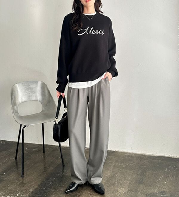 GeeRA（ジーラ）の「オンオフ着られる！カーブパンツ（フルレングスパンツ）」｜詳細画像