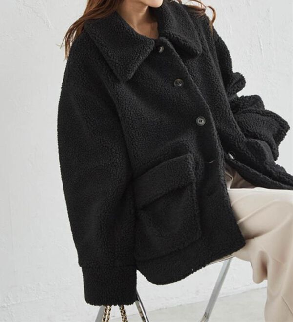 RANAN（ラナン）の「ステンカラーボアコート（ハーフコート）」｜詳細画像