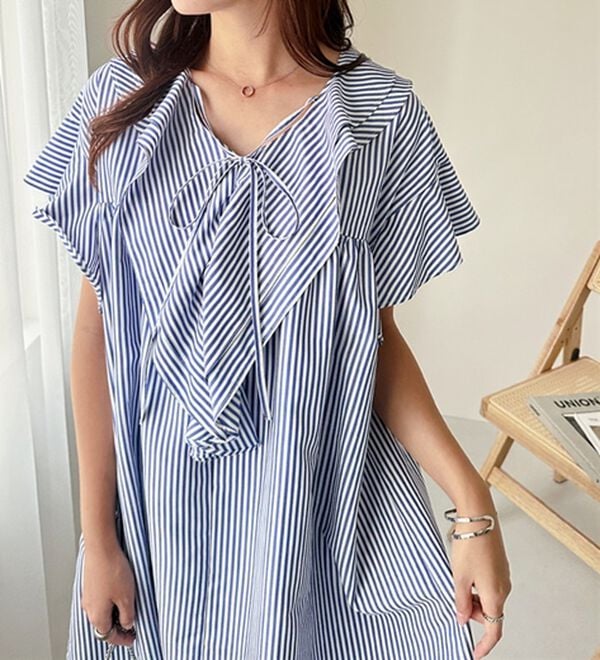 GeeRA（ジーラ）の「ビッグフリルカラーワンピース（その他ワンピース）」｜詳細画像