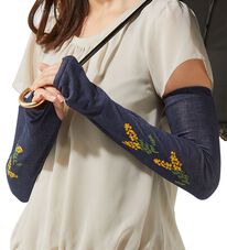 「お洒落にＵＶ対策　花柄デザインアームカバー（その他ファッション小物）」